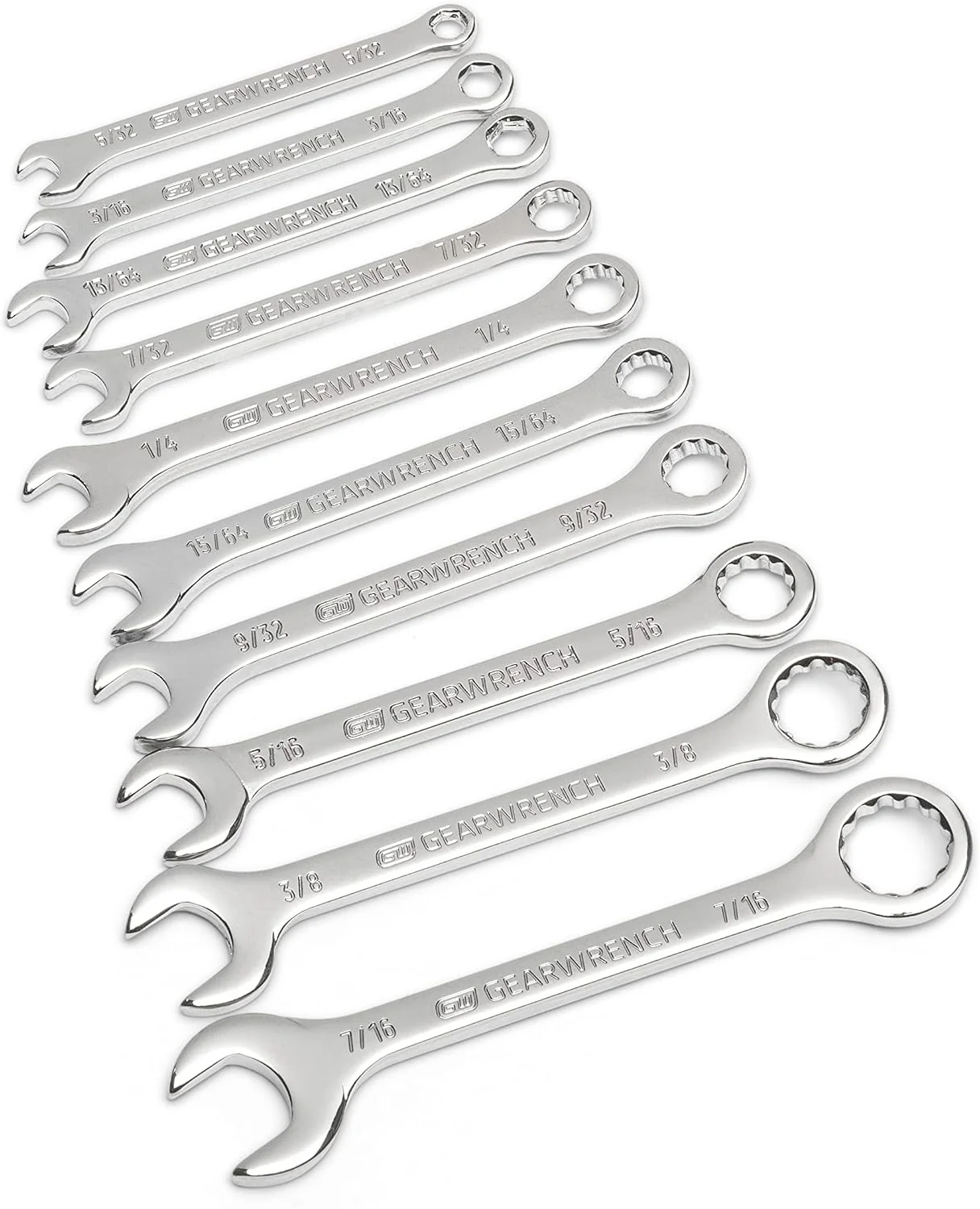 GEARWRENCH 86560 10 Piece SAE Midget Combination Wrench Set - Image 2