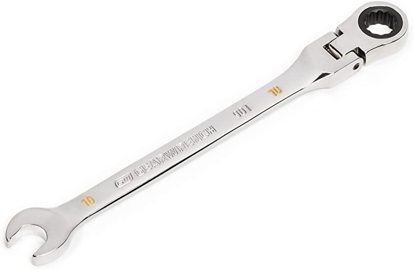 GEARWRENCH 86710 10mm 4 Degree Swing Arch 12 Point Flex Head Ratcheting Combination Wrench - Image 3