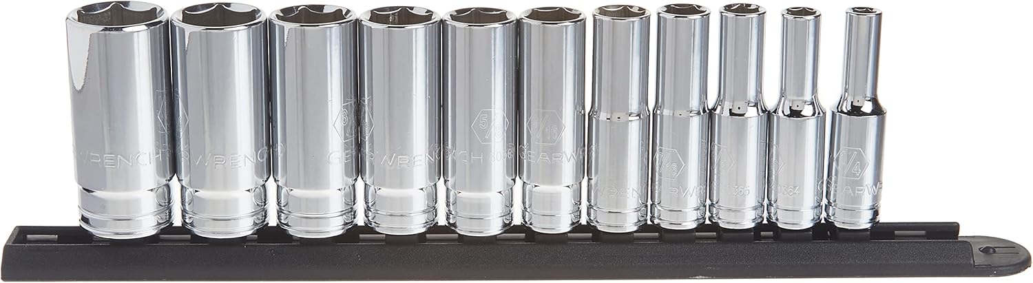GEARWRENCH 11 Pc. 3/8" Drive 6 Pt. Deep Socket Set, SAE - 80555 - Image 2