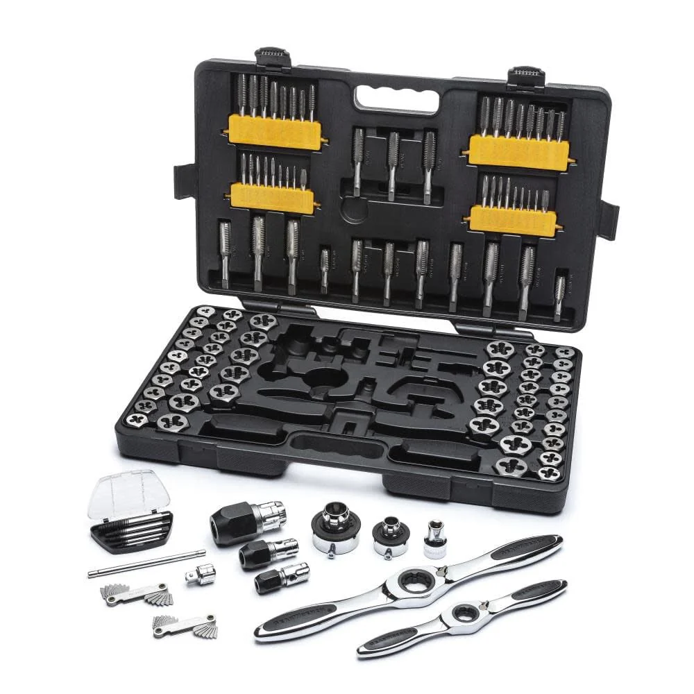 GEARWRENCH 114 Piece Ratcheting Tap and Die Set | SAE & Metric | 82812