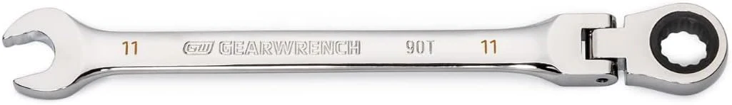 GEARWRENCH 11mm 4 Degree Swing Arch 12 Point Flex Head Ratcheting Combination Wrench - 86711 - Image 2