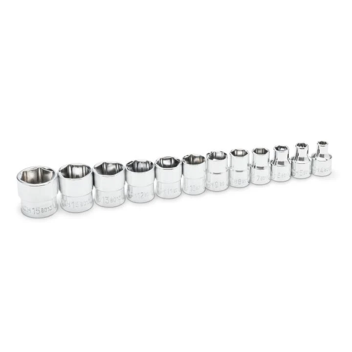 GEARWRENCH 12 Piece 1/4" Drive 6 Point MM Stubby Socket Set - 81394 - Image 2