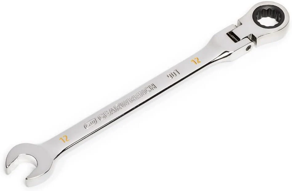 GEARWRENCH 86712 12mm 4 Degree Swing Arch 12 Point Flex Head Ratcheting Combination Wrench - Image 4
