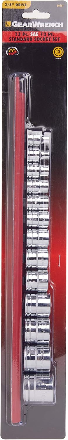 GEARWRENCH 13 Pc. 3/8" Drive 12 Pt. Standard Socket Set, SAE - 80561 - Image 3