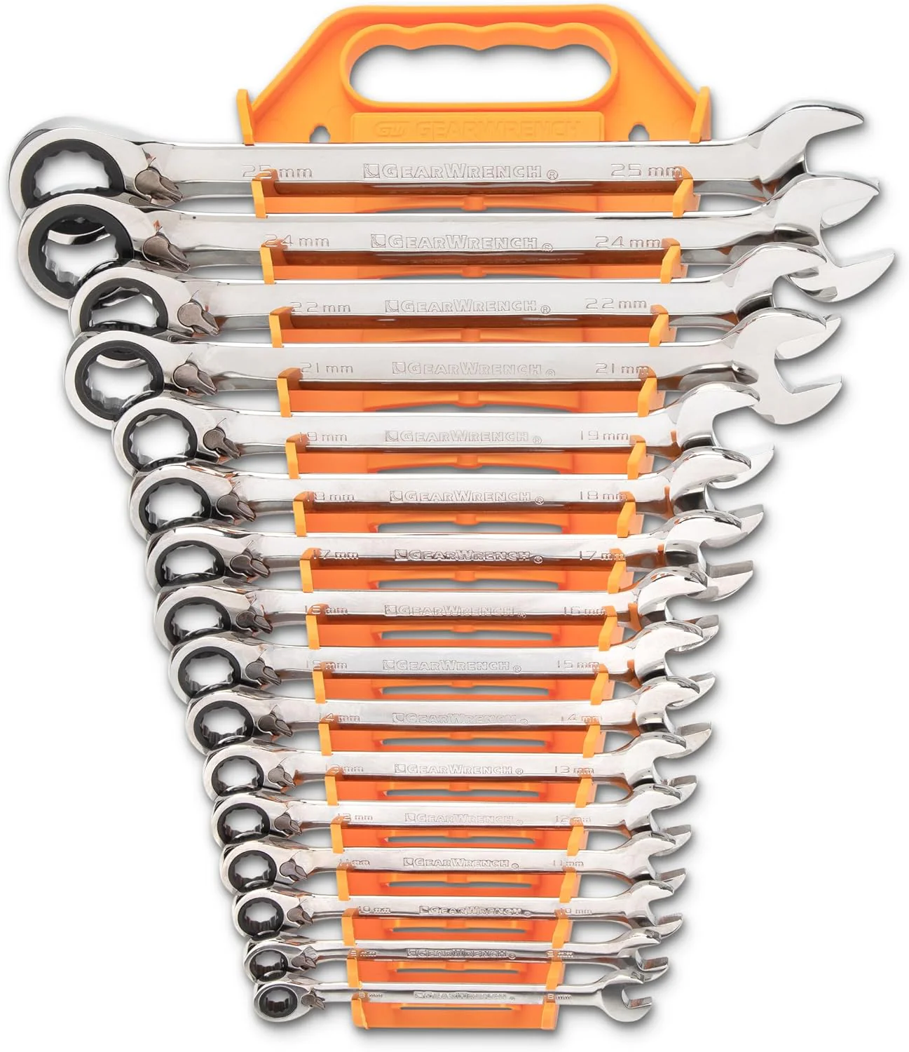 GEAWRENCH 16 Pc. Reversible Ratcheting Combination Wrench Set, Metric - 9602N - Image 4