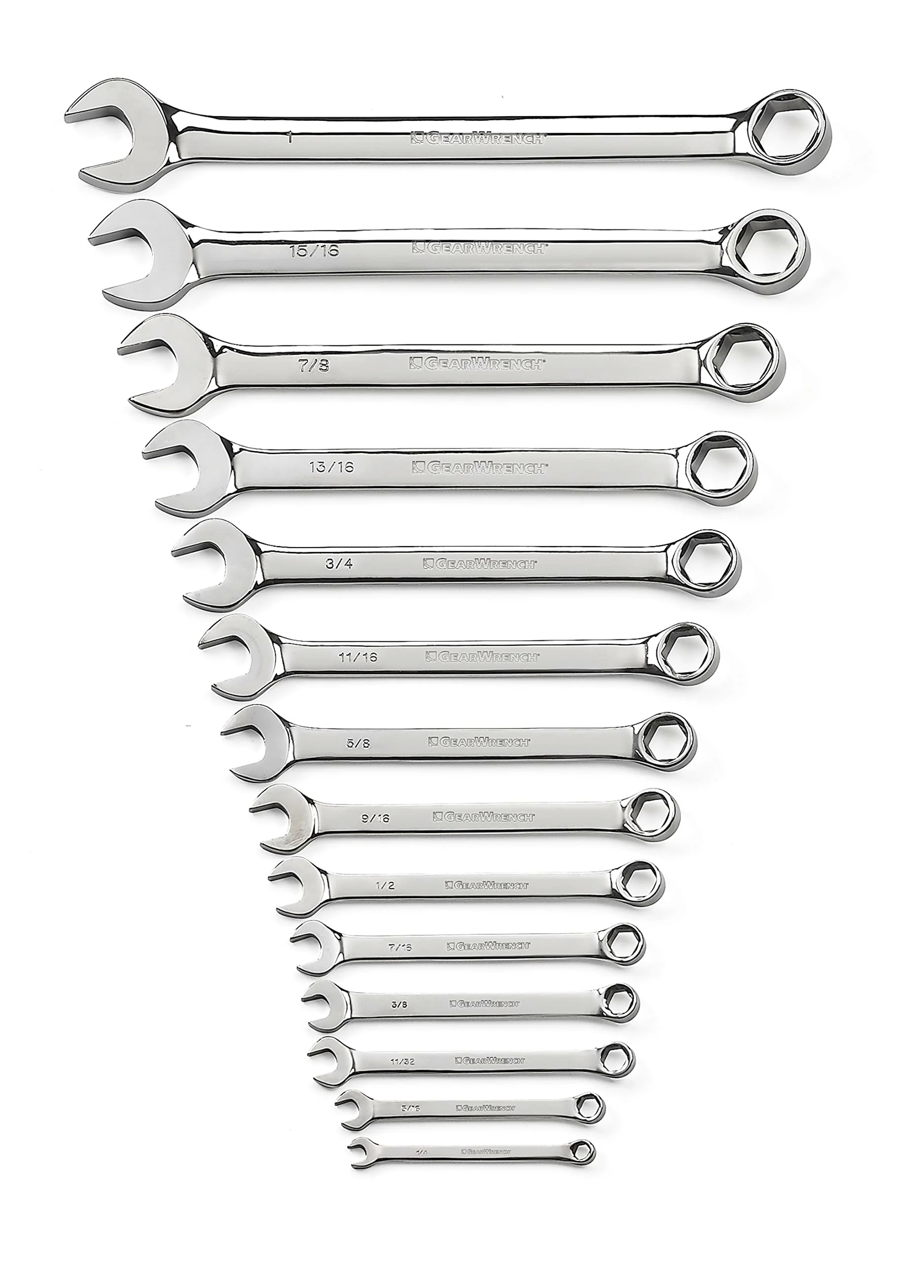 GEARWRENCH 14 Pc. 6 Pt. Combination Wrench Set, SAE - 81924