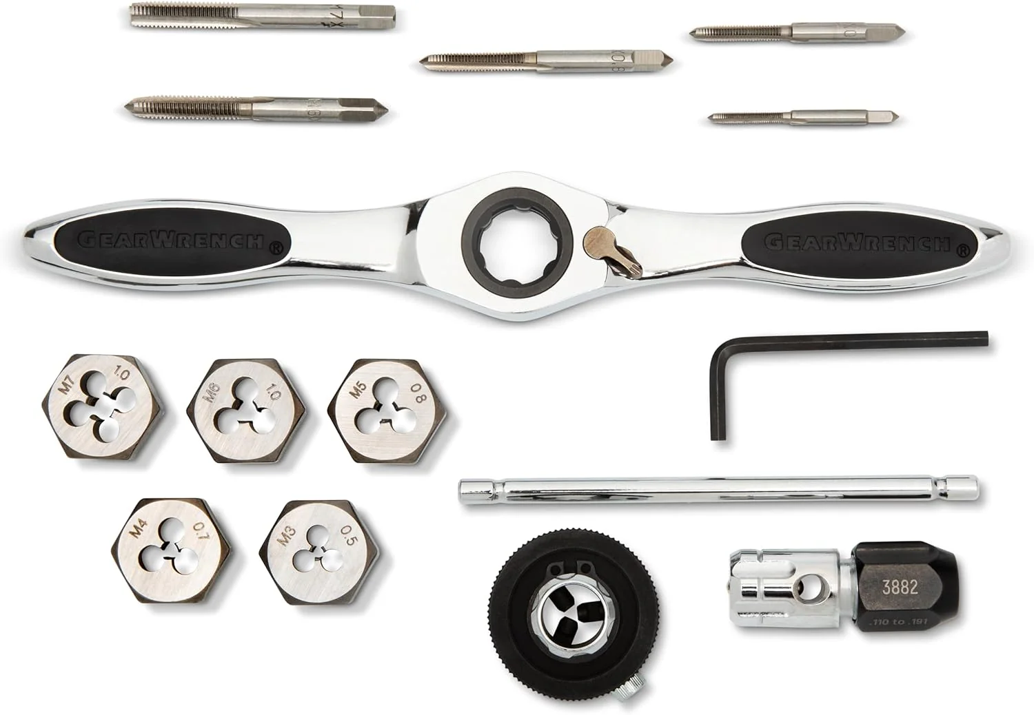 GEARWRENCH 82815 15 Piece Metric Ratcheting Tap & Die Set - Image 3