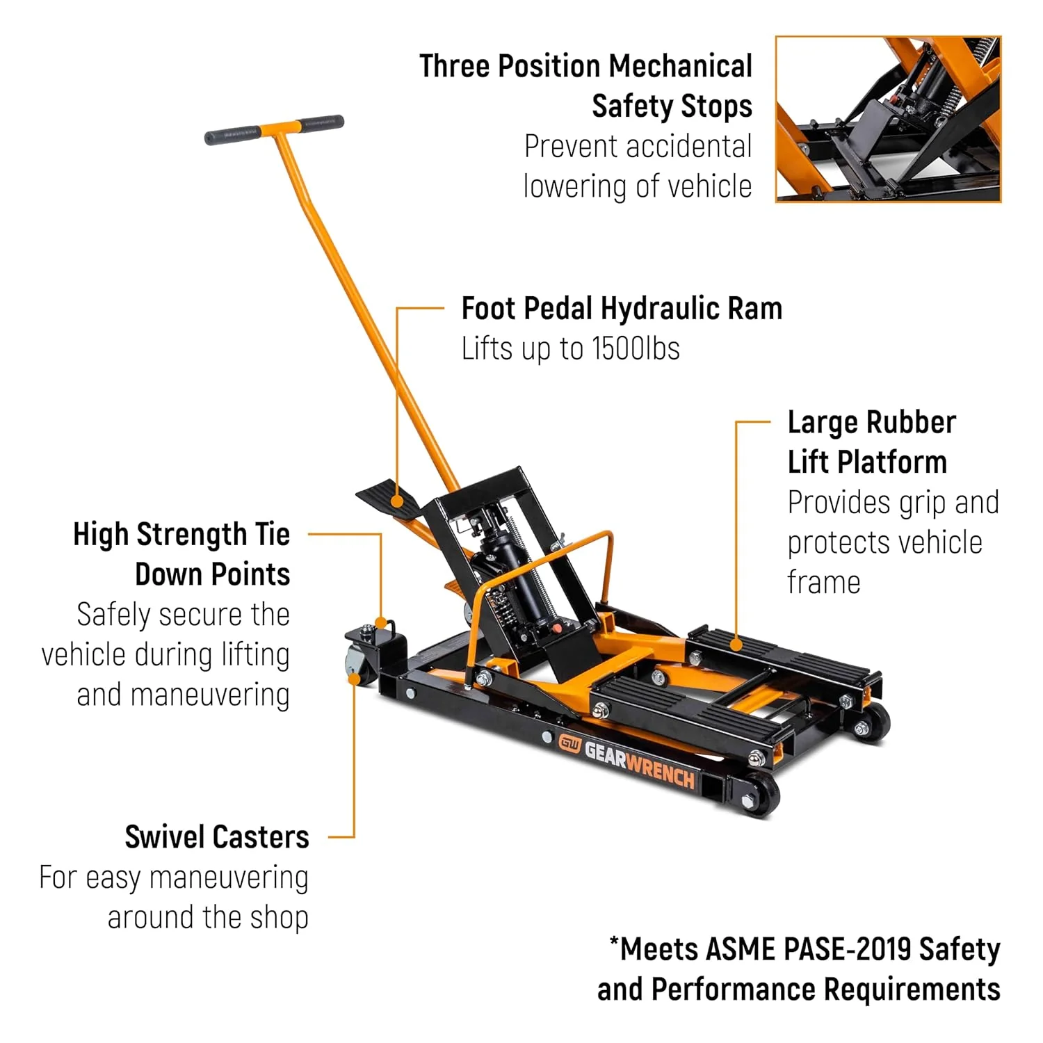 GEARWRENCH GWMJ15LB 1500 LBS ATV Motorcycle Jack - Image 2