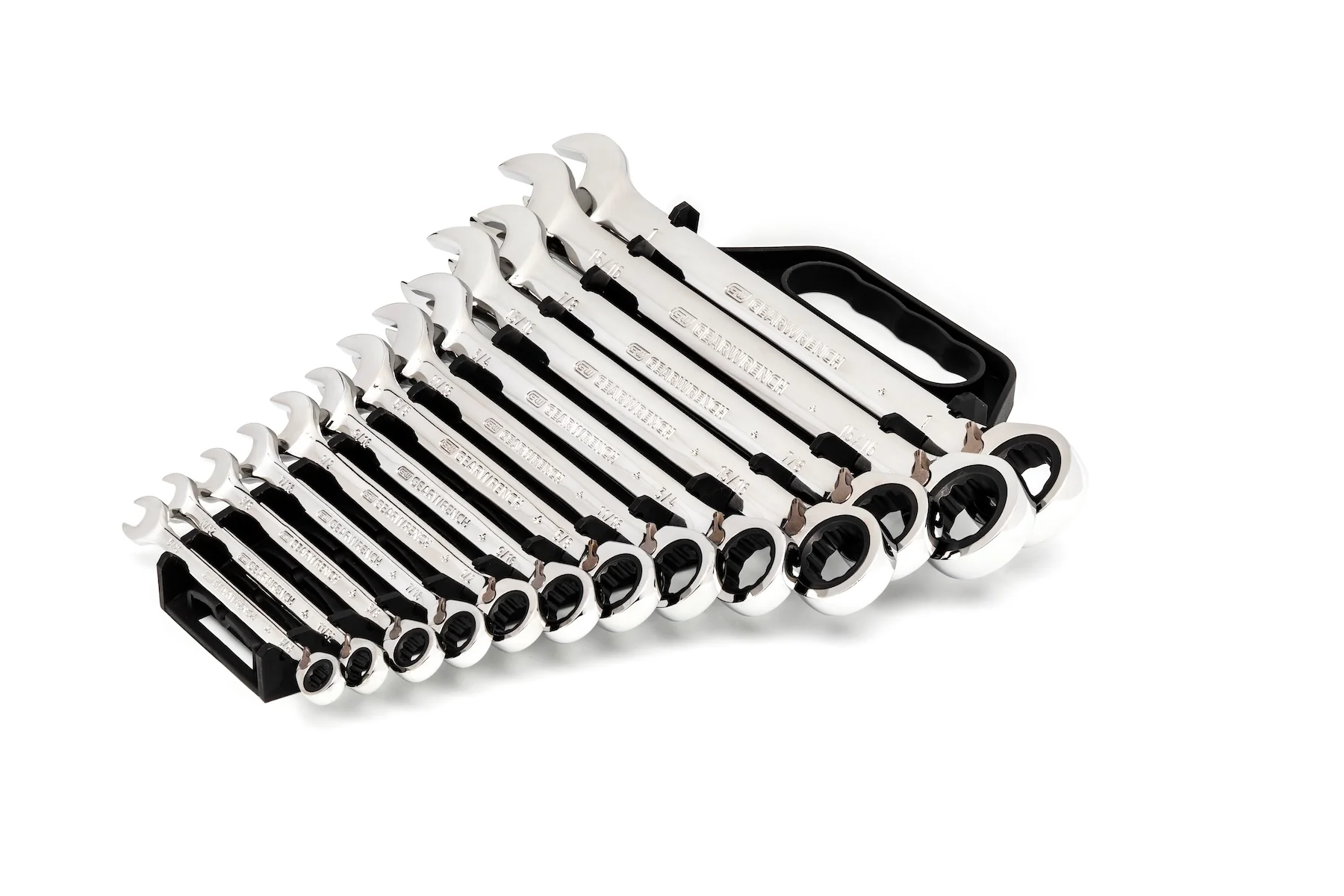 GEARWRENCH 9509N 13 Piece 72-Tooth 12 Point Reversible Ratcheting Combination SAE Wrench Set - Image 4