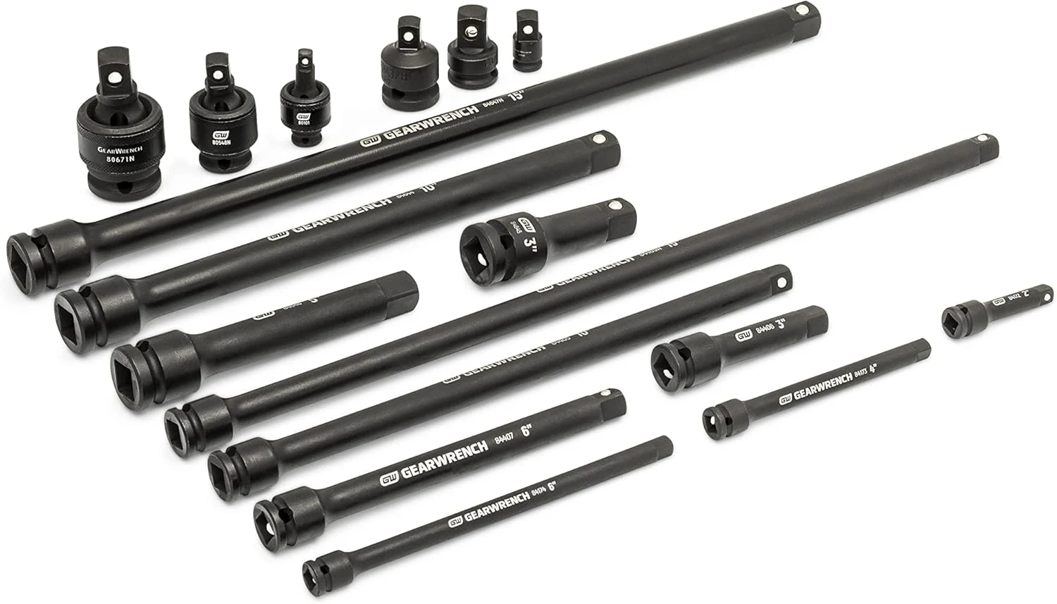 GEARWRENCH 86524 17 Piece 1/4", 3/8", 1/2" Impact Drive Tool Accessories Set with EVA Foam Tray - Image 3