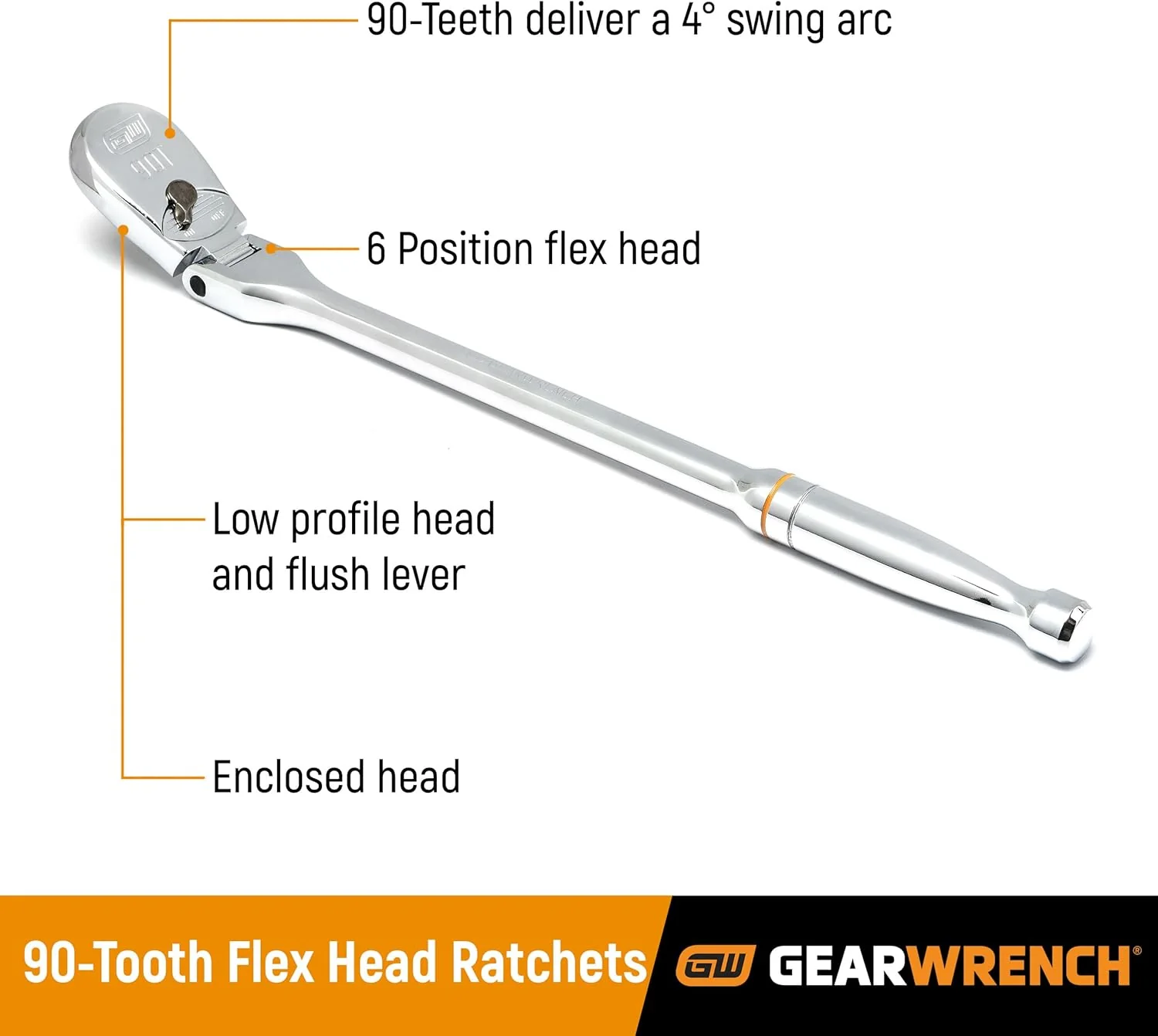 GEARWRENCH 86520 18 Piece 1/4" 90T Ratchet & Drive Tool Set with EVA Foam Tray - Image 3