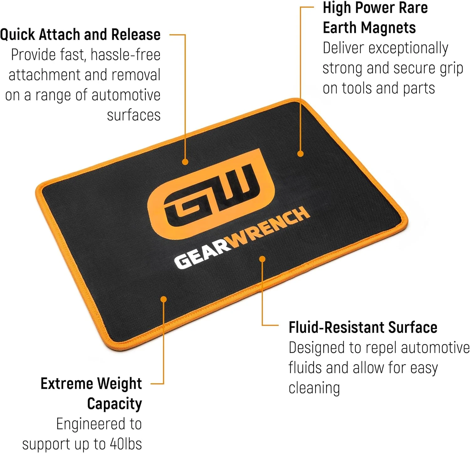GEARWRENCH GWMAGMAT1812 18" X 12" High Strength Magnetic Tool Mat - Image 2