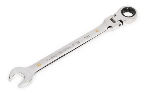 GEARWRENCH 18mm 4 Degree Swing Arch 12 Point Flex Head Ratcheting Combination Wrench - 86718 - Image 3