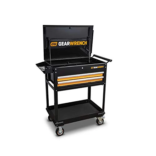 GEARWRENCH 2 Drawer Black & Orange Utility Cart, 32" - 83168 - Image 2