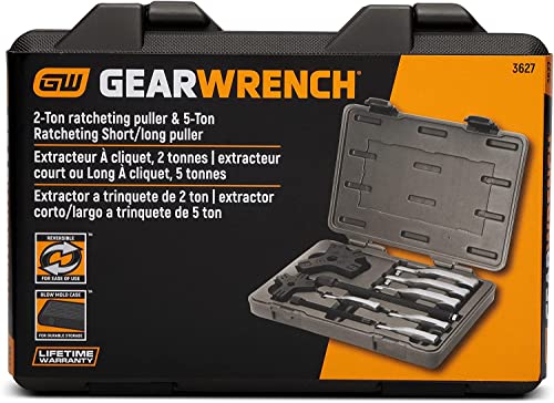 GEARWRENCH 2 or 3 Jaw Internal/External Ratcheting Puller Set, 2 and 5 Ton - 3627 - Image 15