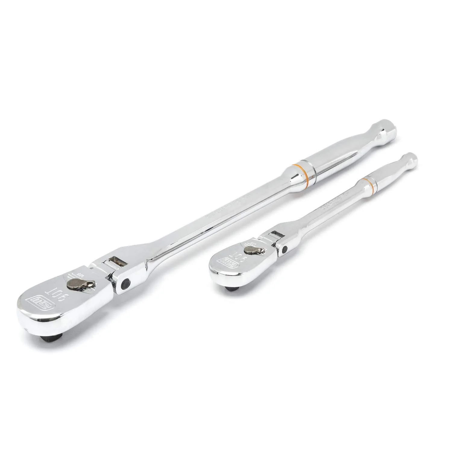 GEARWRENCH 2 Pc. 1/4" & 3/8" Drive 90 Tooth Full Polish Flex Head Ratchet Set - 81216T - Image 2