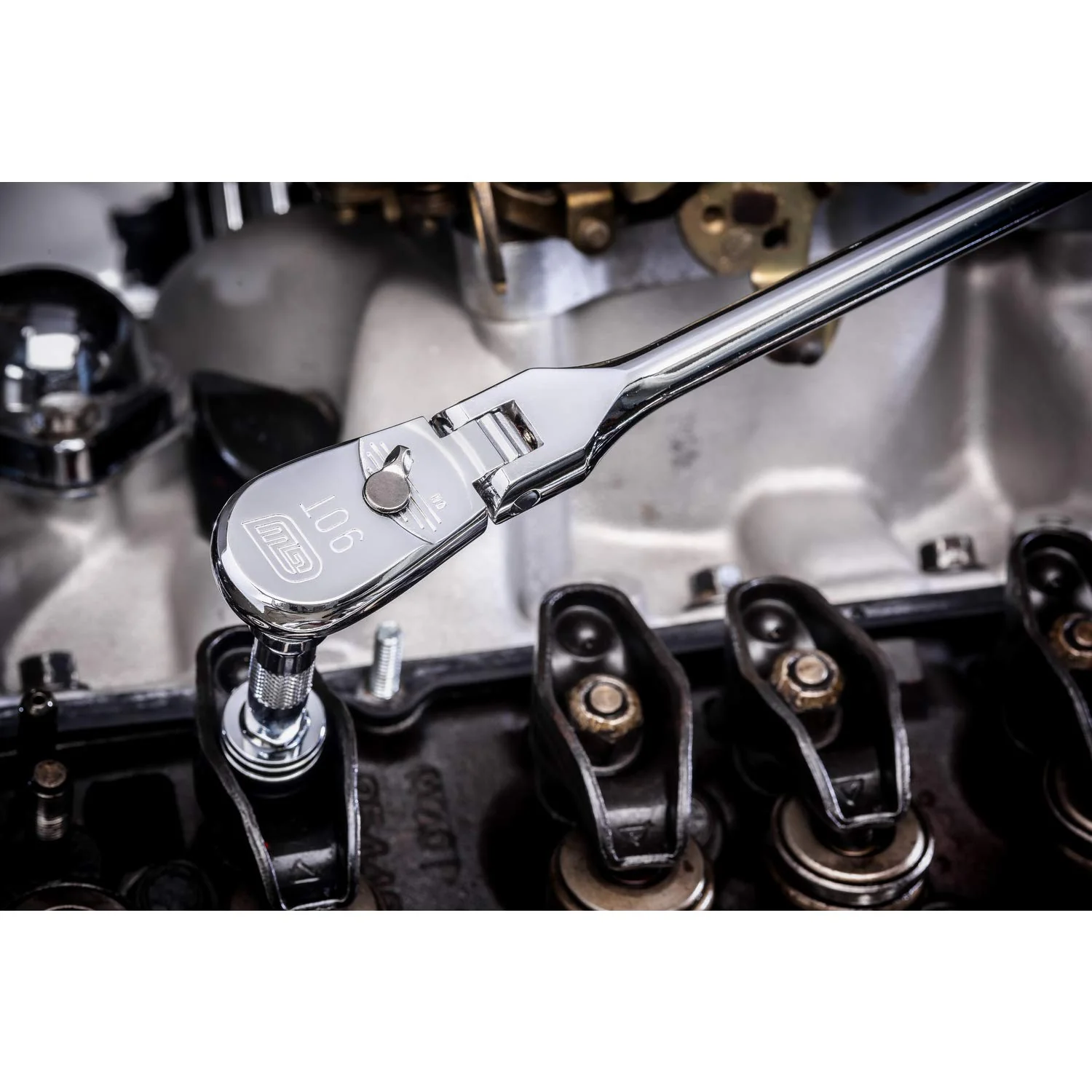 GEARWRENCH 2 Pc. 1/4" & 3/8" Drive 90 Tooth Full Polish Flex Head Ratchet Set - 81216T - Image 5