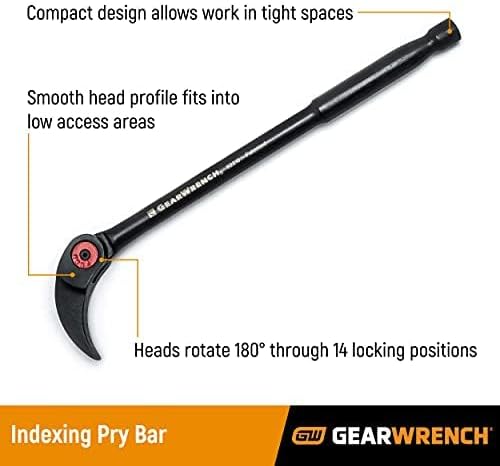 GEARWRENCH 2 Pc. Indexing Pry Bar Set, 8" & 16" - 82300 2-piece kit - Image 3