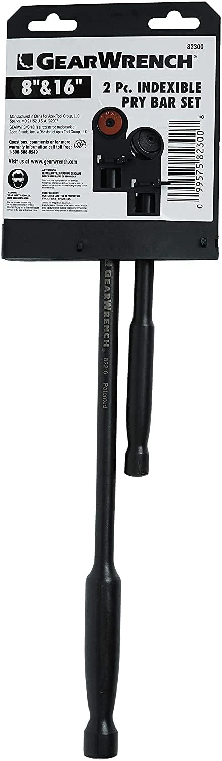 GEARWRENCH 2 Pc. Indexing Pry Bar Set, 8" & 16" - 82300 2-piece kit - Image 9
