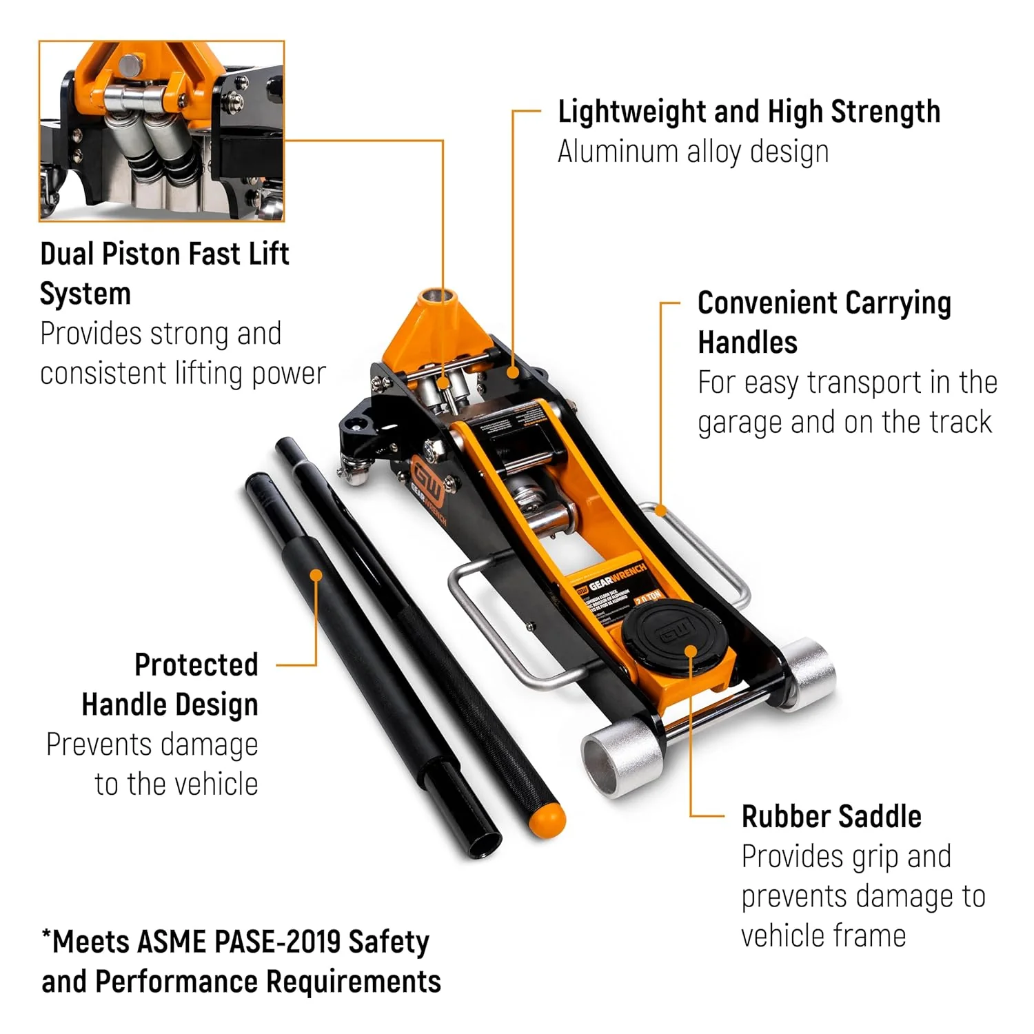 GEARWRENCH GWALFJ2T 2 Ton Aluminum Floor Jack - Image 2