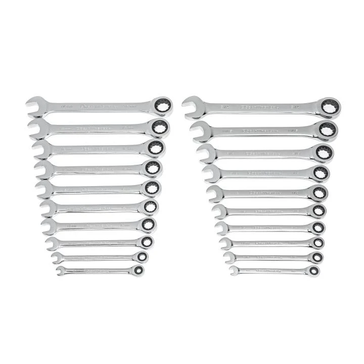 GEARWRENCH 20 Pc. 72-Tooth SAE/Metric Ratcheting Combination Wrench Set - Image 2