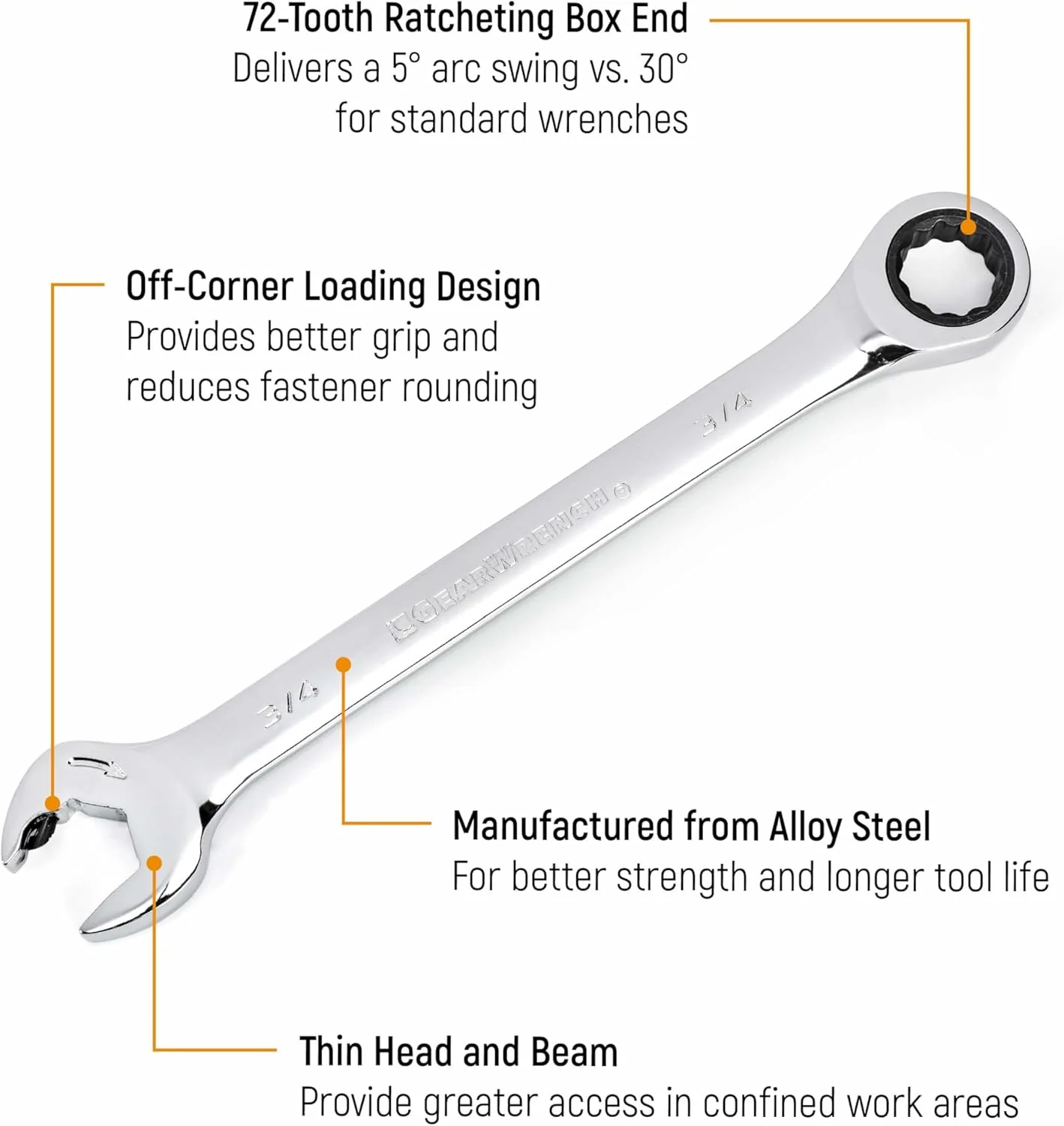GEARWRENCH 20 Piece Ratcheting Combination Wrench | SAE & Metric | 35720A-02 - Image 3