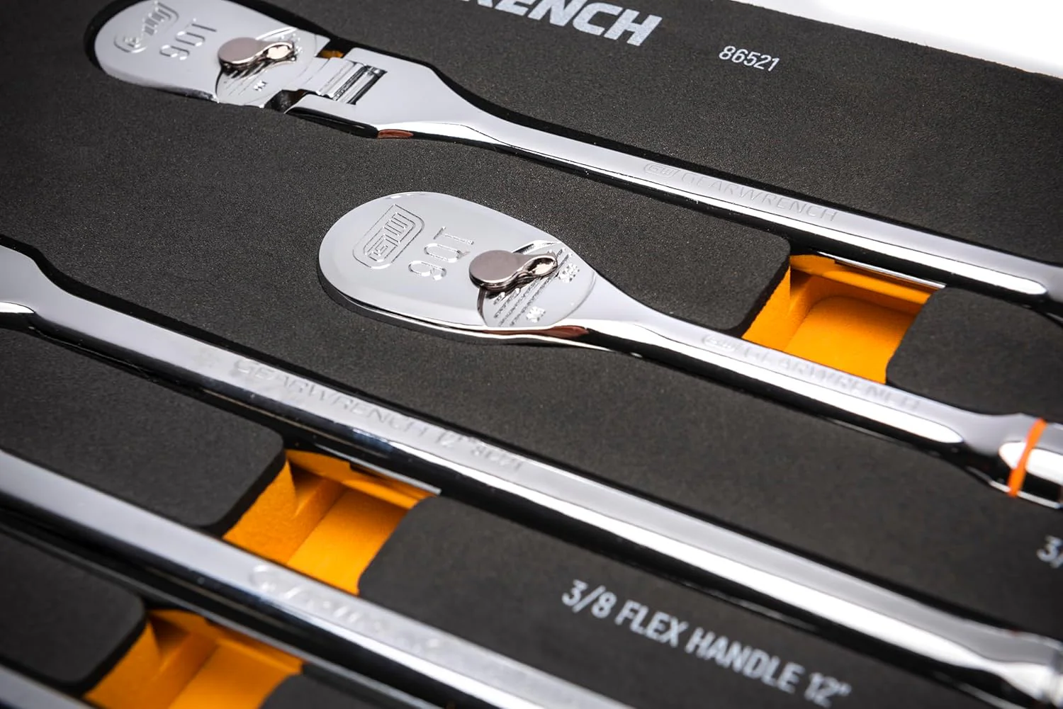 GEARWRENCH 21 Piece 3/8" 90T Ratchet & Drive Tool Set with EVA Foam Tray - 86521 - Image 6