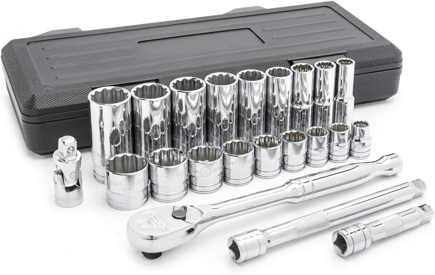 GEARWRENCH 22 Pc. 3/8" Drive 12 Pt. Standard & Deep Mechanics Tool Set, SAE - 80691 22 Piece - Image 2