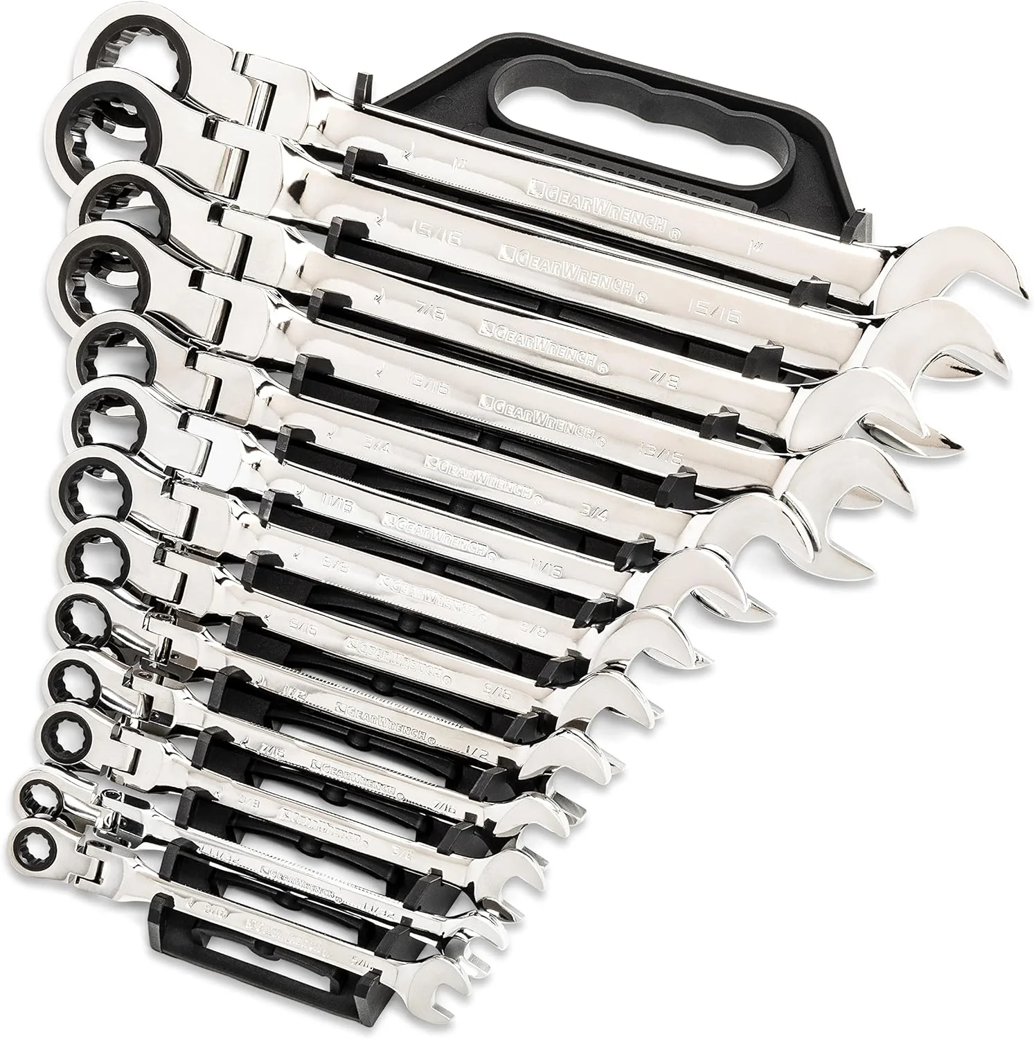 GEARWRENCH 86730 25-Pc. Flex Combination Ratcheting Wrench Set, SAE/MM - Image 7