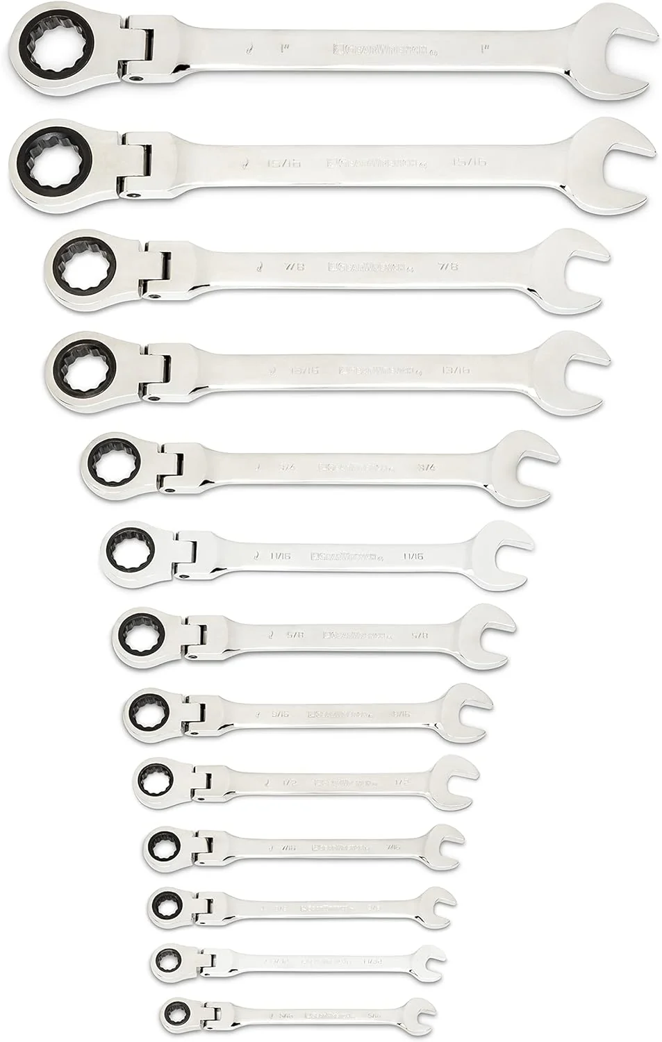 GEARWRENCH 86730 25-Pc. Flex Combination Ratcheting Wrench Set, SAE/MM - Image 8