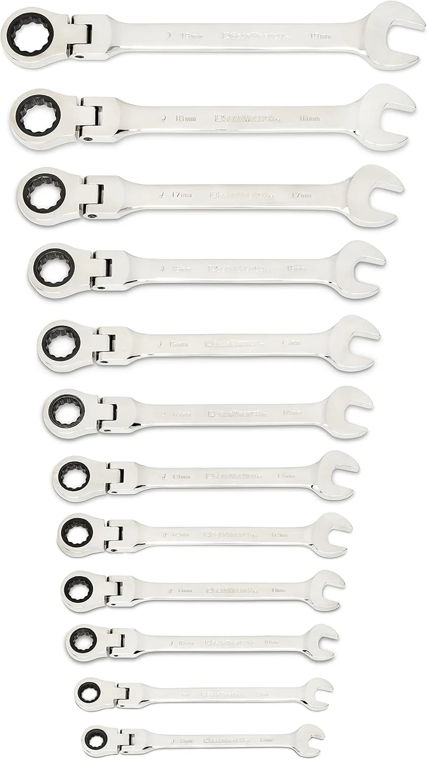 GEARWRENCH 86730 25-Pc. Flex Combination Ratcheting Wrench Set, SAE/MM - Image 9