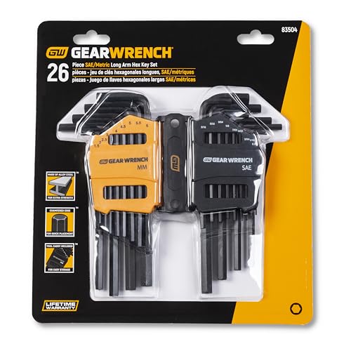 GEARWRENCH 26 Piece Long Arm SAE/Metric Hex Key Set - 83504 - Image 6