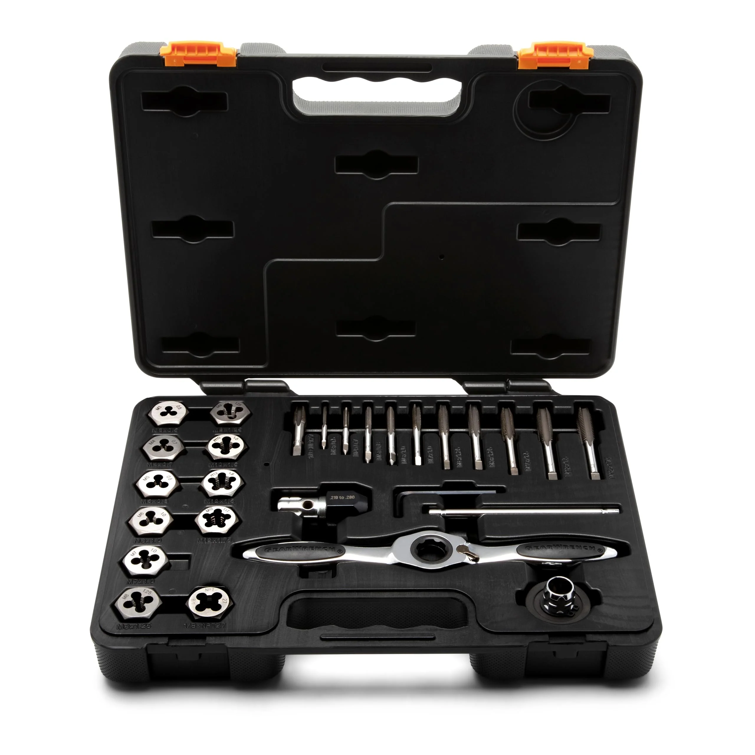 GEARWRENCH 82814 27 Piece Metric Ratcheting Tap & Die Set