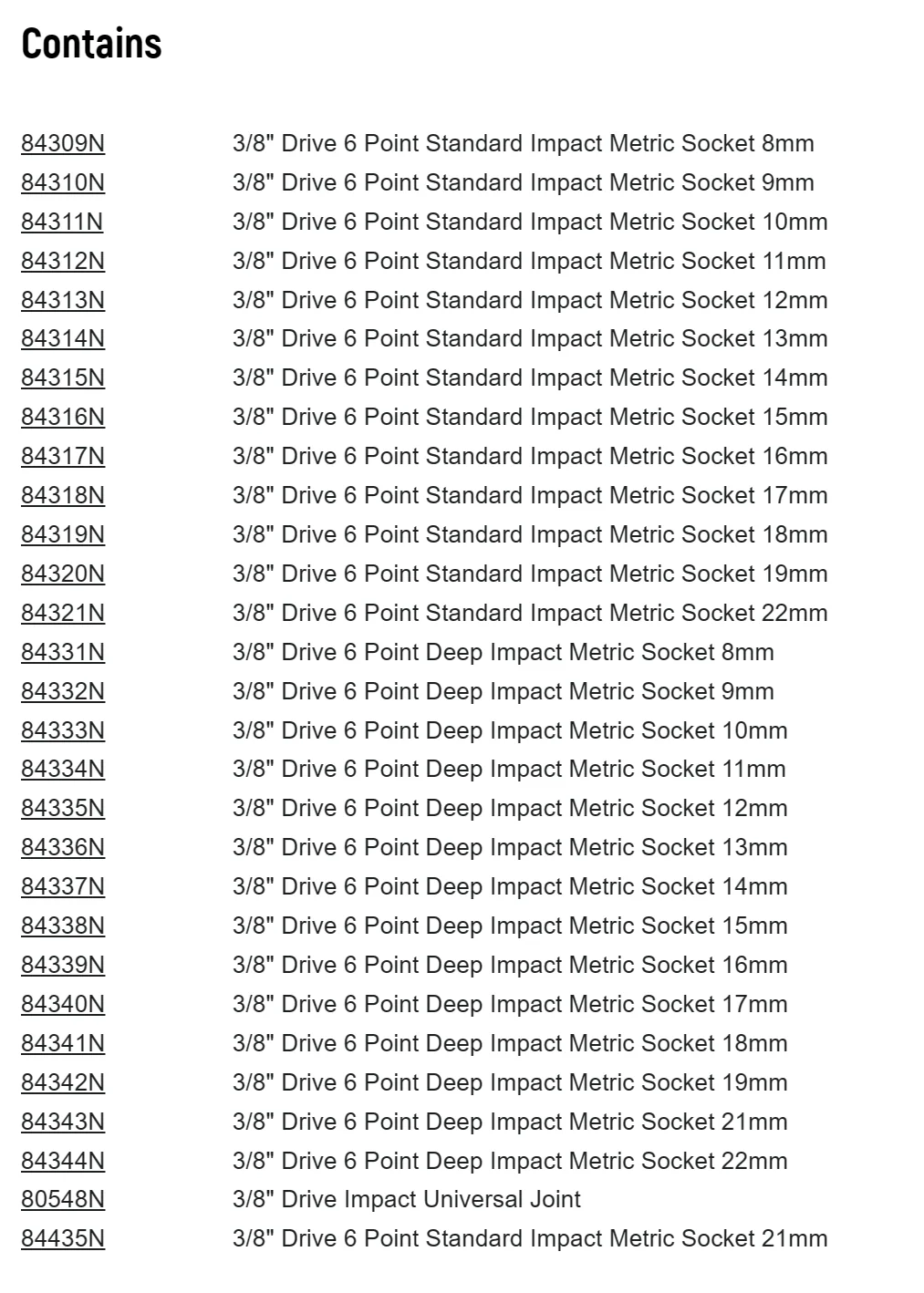 29 Pc. 3/8" Drive 6 Point Metric Standard/Deep Impact Socket Set - Image 3