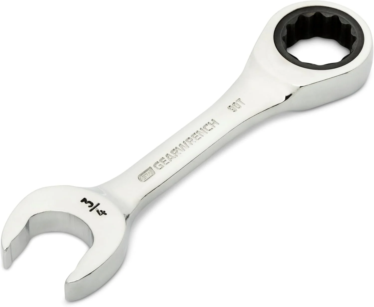GEARWRENCH (86857) 3/4" 90-Tooth 12 Point Stubby Combination Ratcheting Wrench - Image 4