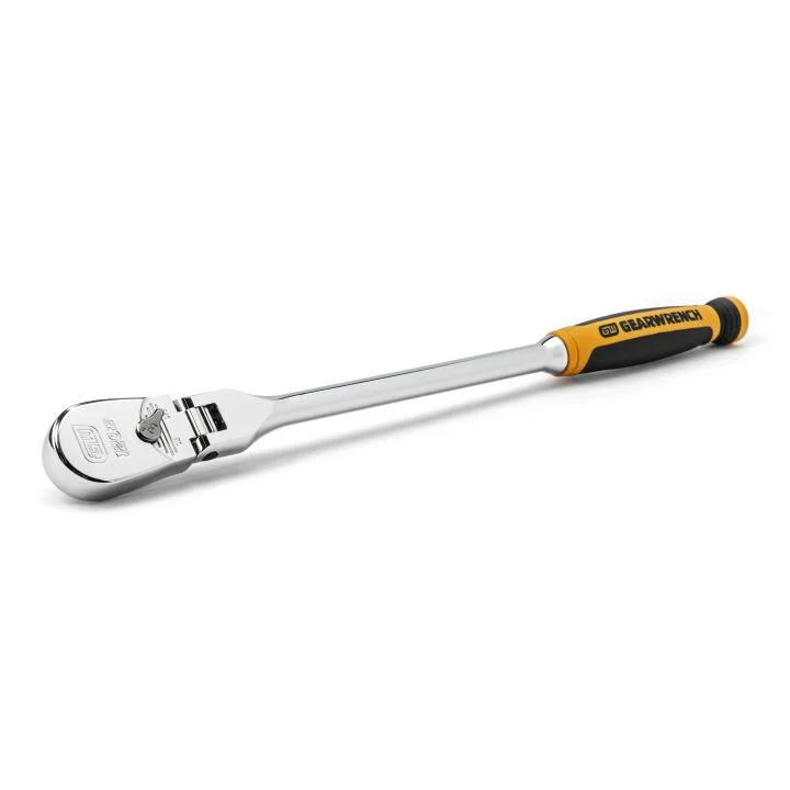 GEARWRENCH 3/8" 120XP Flex Head Teardrop Ratchet with Dual Material Handle, 13-1/2" - 81210P