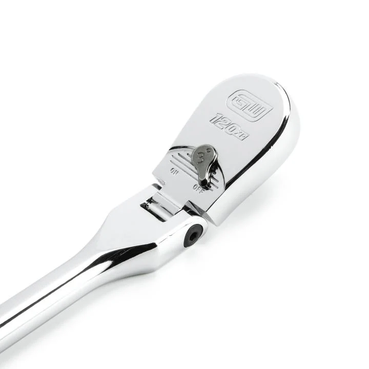 GEARWRENCH 3/8" 120XP Flex Head Teardrop Ratchet with Dual Material Handle, 13-1/2" - 81210P - Image 5