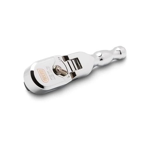 GEARWRENCH 3/8" Drive 120XP Full Polish Chrome Stubby Flex Head Teardrop Ratchet | 81212XP - Image 4
