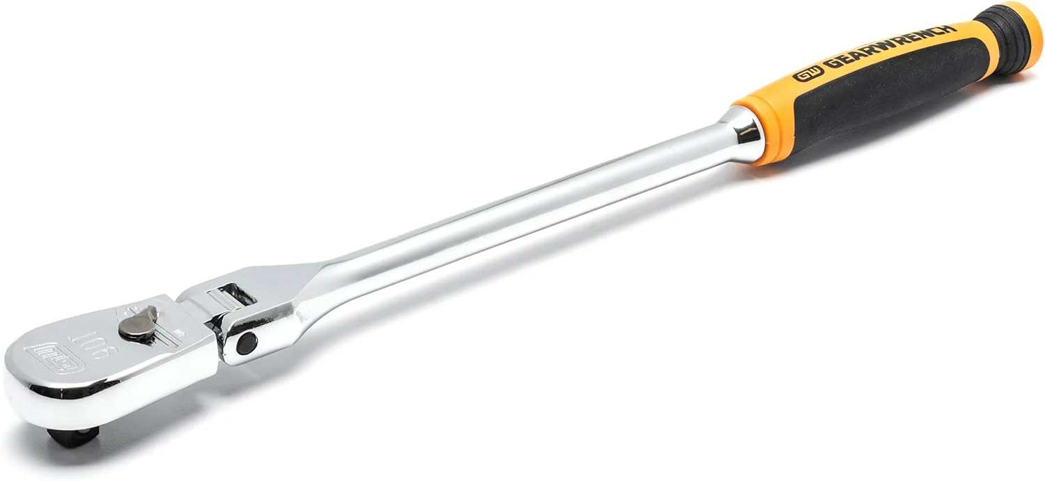 GEARWRENCH 3/8" Drive 90 Tooth Cushion Grip Flex Teardrop Ratchet, 81210T 90-Tooth Flex Cushion Grip - Image 3