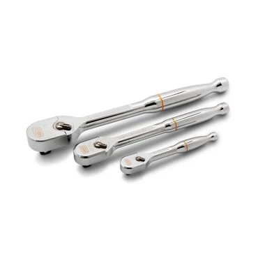 GEARWRENCH 3 Piece 1/4", 3/8" and 1/2" Drive 120XP Full Polish Teardrop Ratchet Set | 81206XP - Image 2