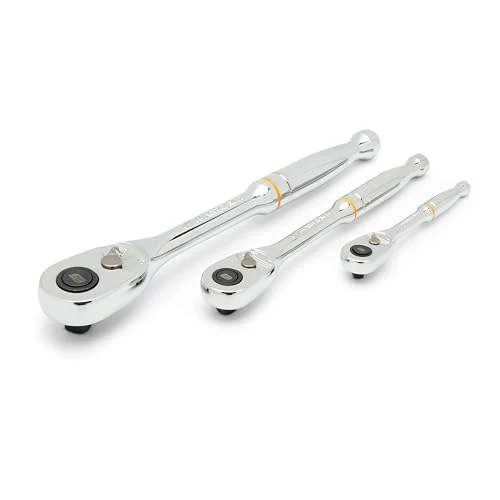 GEARWRENCH 3 Piece 1/4", 3/8� and 1/2" Drive 90-Tooth Quick Release Teardrop Ratchet Set | 81310T - Image 2