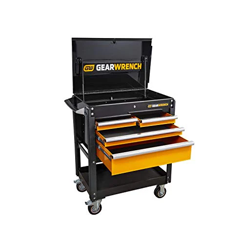 GEARWRENCH 33" 4 Drawer Black & Orange Utility Cart - 83168 - Image 9