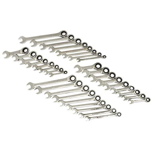 GEARWRENCH 85034 34 Pc. Standard & Stubby Ratcheting Wrench Set, SAE & Metric - Image 2