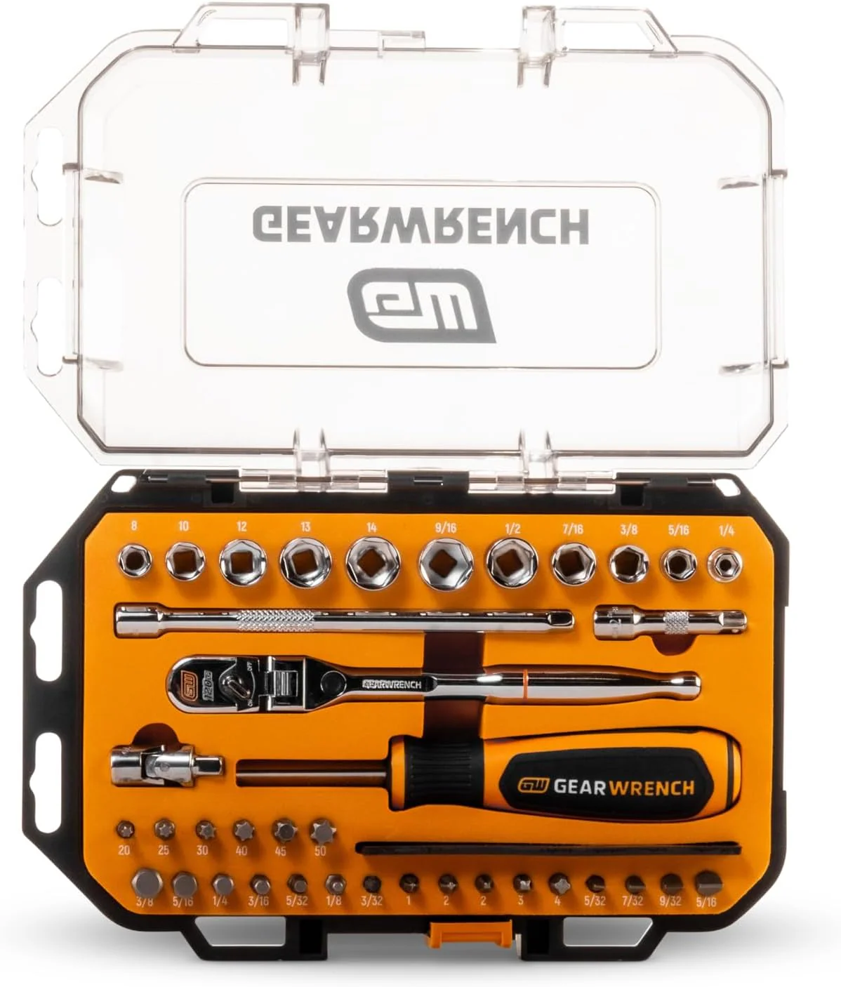 GEARWRENCH (GWMBS39XPS) 39 Piece 1/4" Drive MicroDriver Set with 120XP Locking Flex Head Ratchet and Stubby Sockets - Image 3