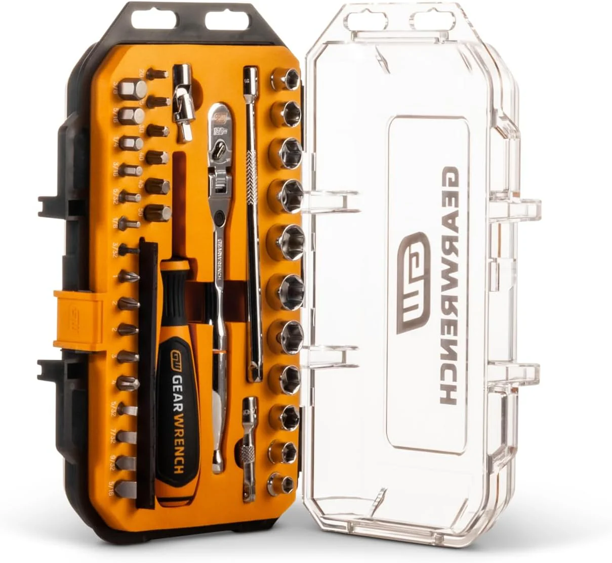 GEARWRENCH (GWMBS39XPS) 39 Piece 1/4" Drive MicroDriver Set with 120XP Locking Flex Head Ratchet and Stubby Sockets - Image 7