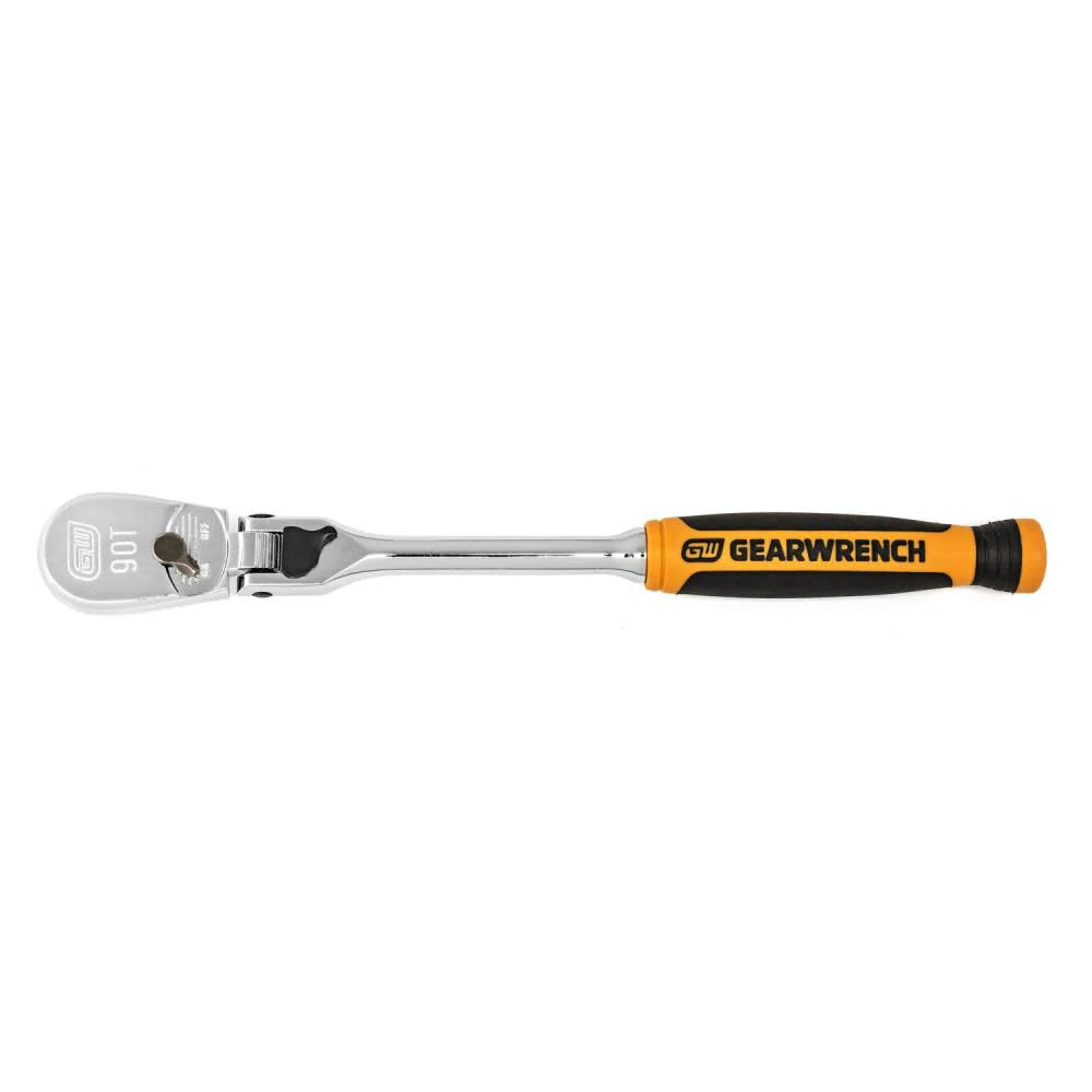 GEARWRENCH 81298T 3 Pc. 1/4", 3/8" & 1/2" Drive 90 Tooth Dual Material Locking Flex Head Ratchet Set - Image 3