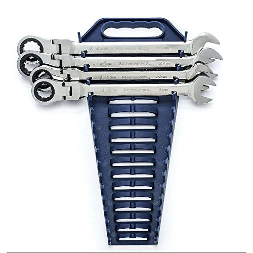 GEARWRENCH 9901D - 4-Piece 12 Point Flex Head Ratcheting Combination Metric Wrench Completer