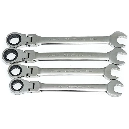 GEARWRENCH 9901D - 4-Piece 12 Point Flex Head Ratcheting Combination Metric Wrench Completer - Image 2