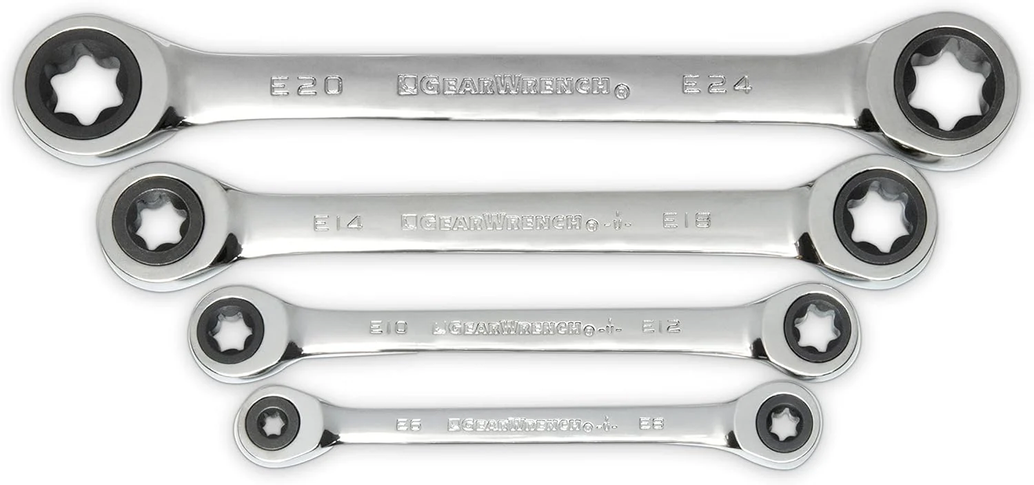 GEARWRENCH 4 Piece Double Box Ratcheting E-Torx Wrench Set - 9224D - Image 2