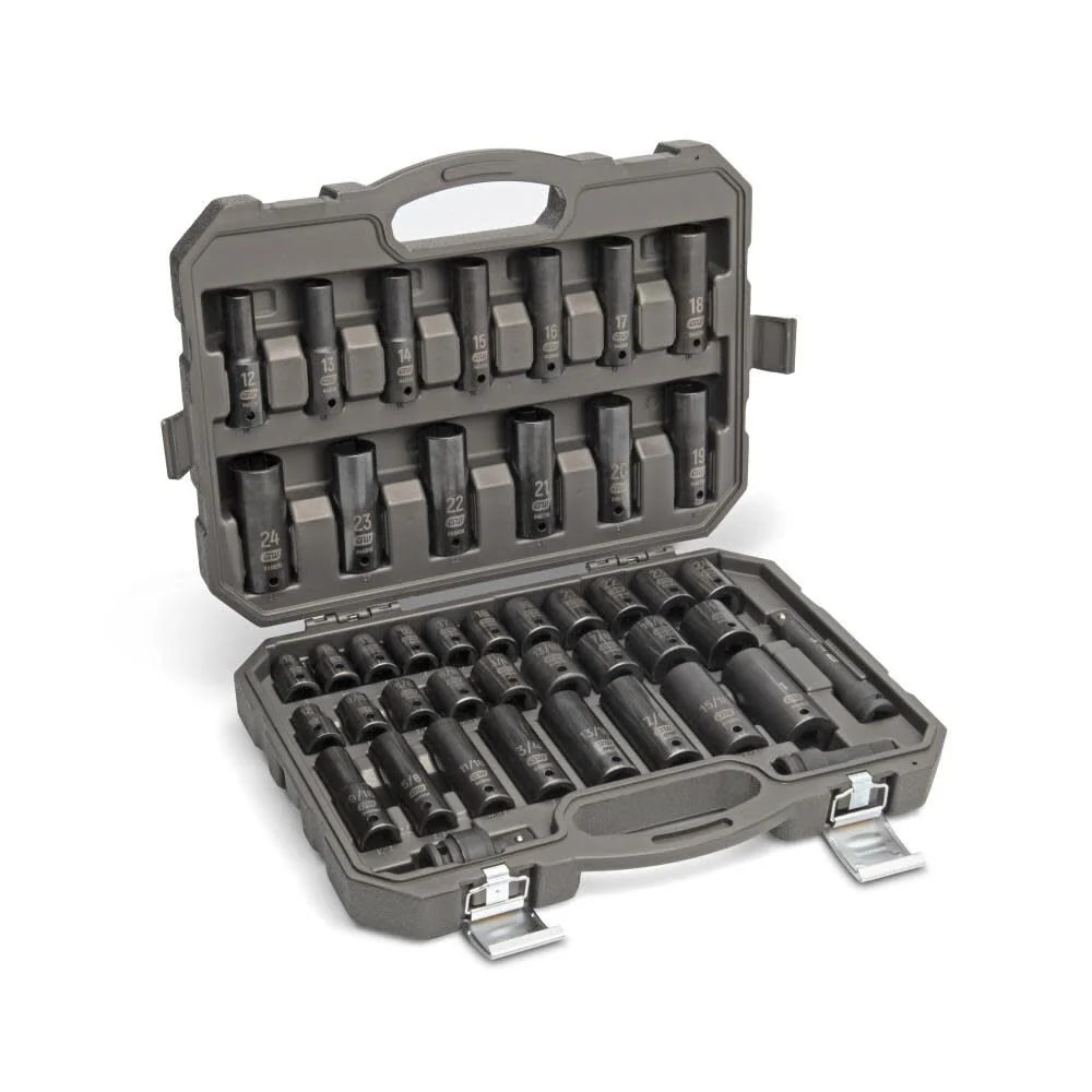 GEARWRENCH 89094 44 Piece 1/2" Drive Standard & Deep SAE/MM Impact Socket Set - Image 4